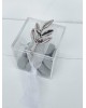 Μπομπονιέρα γάμου διάφανο κουτί plexi glass με κλαδί ελιάς Μπομπονιέρες