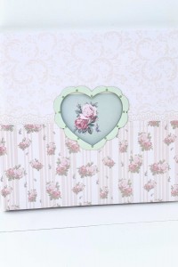 Wish book with floral patern and heart