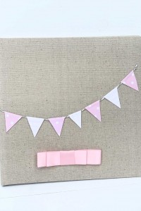 Wish book ivory linen with  little flags