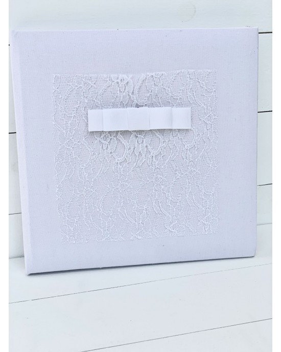 Wish book white linen with lace Wish books