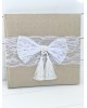 Wish book ivory linen with lace Wish books