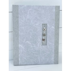 Wish book from white and grey recycled paper