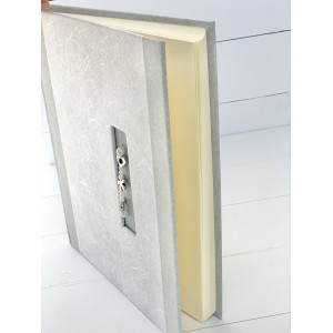 Wish book from white and grey recycled paper